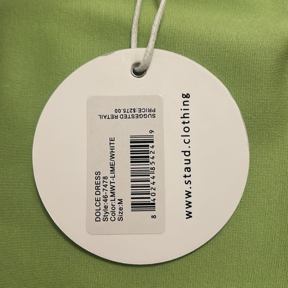 Staud Dolce Cutout Maxi Dress In Lime Green/White NWT Size Medium - Picture 13 of 14